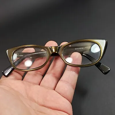 Vintage Cat Eye Solista Eye Glasses 44-20  Italy Frame  • $14.99