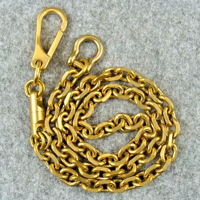 Handmade Solid Brass Bag Wallet Chain Fob Pants Chain Key Chains - 26.5 INCHES • $21.99