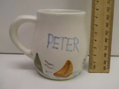 Australian Pottery Mclaren Studio Ceramic Mug Cup Peter Hand Painted • $79