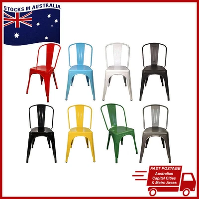 $79 • Buy Tolix Dining Metal Cafe Bar Chair Kitchen Restaurant Stackable Seat Chairs Stool