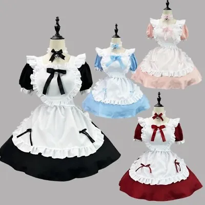 Anime Cute Heart Lolita Maid Cosplay Alice Dress Girl Waitress Maid Party Stage  • $25.82