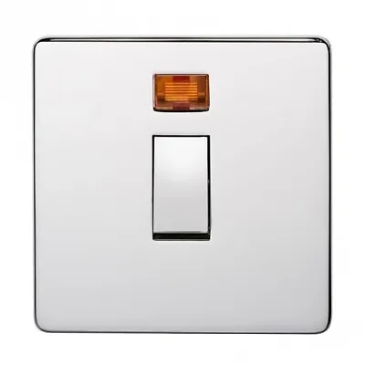 Crabtree Platinum 1G 20A DP Switch With Neon Highly Polished Chrome 7011/3HPC • £7.95