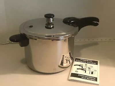 Presto Polished Stainless Steel Pressure Cooker 6-quart Cooking Pot • $12