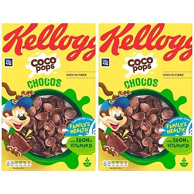 Kellogg's Coco Pops Chocos Chocolate Crunchy Flavour Breakfast Cereal Pack2x430g • £10.95