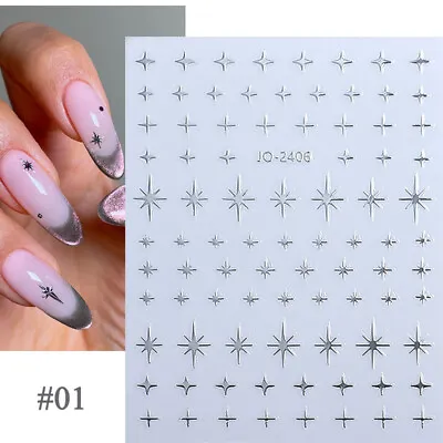 3D Nail Sticker Red Bowknot Nail Art Stickers Adhesive Nails Tip Nail Decoration • $1.30