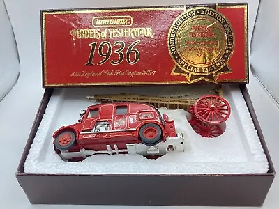 Matchbox Models Of Yesteryear MOY 1936 Leyland Cub Fire Engine - MiB • £11.99