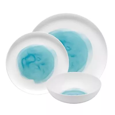 $49.95 • Buy Ecology - Watercolour 12pc Dinner Set Aqua Blue - Fine Bone China