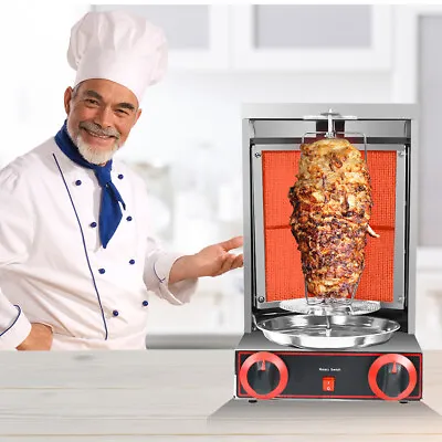 Doner Kebab Machine Shawarma Grill Rotating Oven Spinning Gas 2 Burner Electric • $159.55