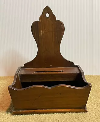 Vintage American Provincial Van Faasen Shops Wooden Wall Shelf Rack Recipe Box • $34.99