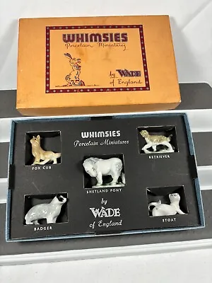 Vintage Wade Whimsies  1953 First Release Boxed Set ( 3 ) Woodland Badger • £49.99