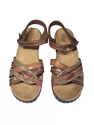 Clarks Bendables Sandals Brown Size 9M • $20