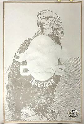 Vintage JI CASE 1842-1992 150 YEARS EMBOSSED EMPLOYEE POSTER TRACTORS EAGLE • $48.99