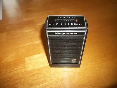 Vintage Magnavox Solid State AM Transistor Radio & Case • $18