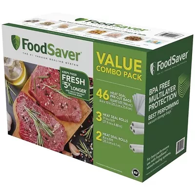 Sunbeam FoodSaver Value Pack Of 46 Vacuum Sealer Rolls  • $85.99