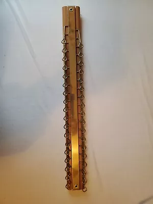 Vintage 36 Hook - Tie Belt Closet Rack- Wood And Brass (made In USA) • $10