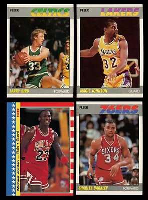 1987-88 Fleer Basketball Near Complete Set W/ Stickers 131/132 Jordan Sticker • $134.01