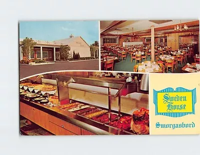 Postcard Sweden House Smorgasbord Fort Lauderdale Florida USA • $3.49