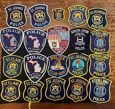 Vintage Obsolete State Of Michigan Police Patches Mixed  Lot Of 20 Item 246 • $13.09