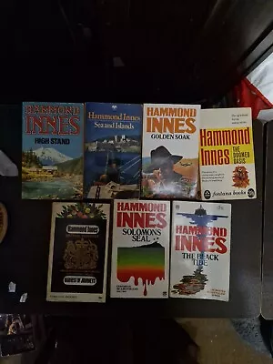 7 Vintage Hammond Innes  Books Vintage    Acceptable  Condition.  Rare. • £15.23