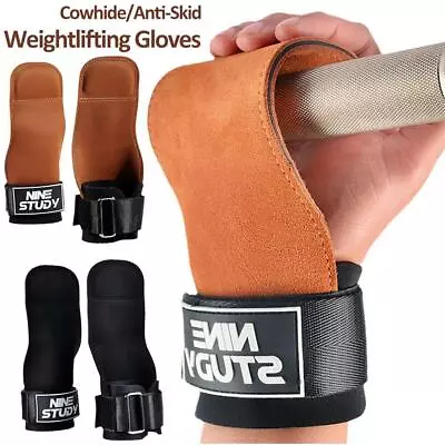 Pull Up Grips Hand Guard Weightlifting Gym Workout Protection Palm Gloves W8R6 • £8.13