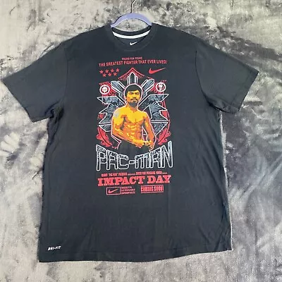 Nike Dri-Fit Manny Pacquiao PAC MAN Filipino Impact Day Boxing T Shirt Size XL • $18.65