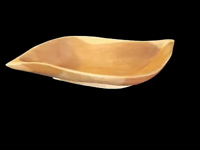 Belizean Altun-Ha HandCarved Free Flow Mahogany Light Brown Wooden Bowl PreOwned • $85
