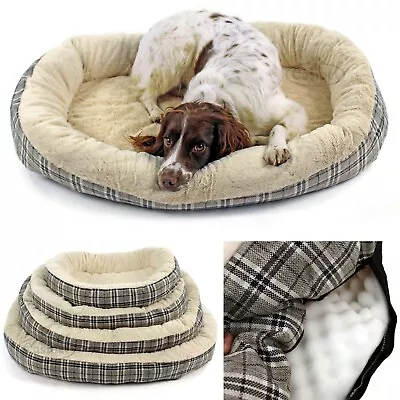 £10.99 • Buy Deluxe Orthopaedic Soft Dog Bed Pet Warm Basket Fleece Lining Cushion Puppy Cat