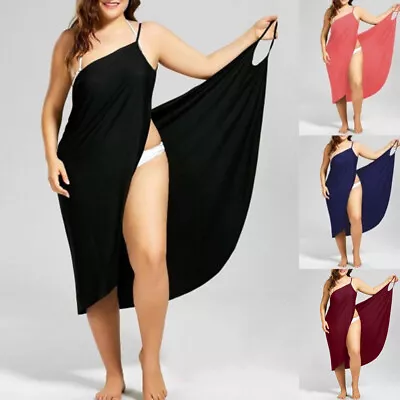 £7.76 • Buy Women Lady Bikini Cover Up Sarong Beach Long Dress Swimwear Swimsuit Plus Size