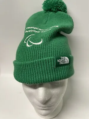 RARE North Face PyeongChang 2018 Paralympic Games Olympic Green Beanie • $13.50