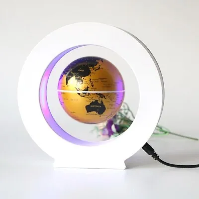 LED Light New Magnetic Levitation Floating Earth Globe World Map Decoration • £16.99