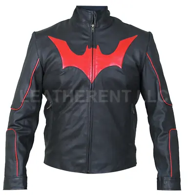 Batman Beyond Stylish Cosplay New Mens Outfit Biker Style Leather Jacket • $80.99