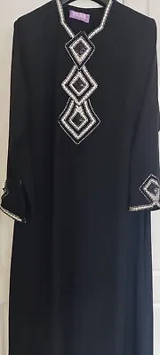 Egyptian Embroidered  Womens Abaya Size 14 16 Used But In Good Condition  • £35