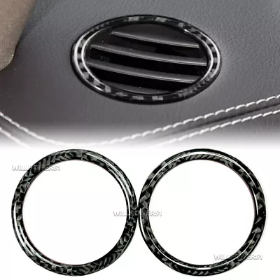 2X Real Carbon Fiber Upper Air Vent Outlet Ring Trim Fits 12-15 W166 ML350 ML63 • $27.30