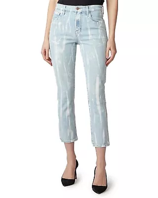 J. Brand Jeans Painted Gigi Size 31 Ruby High-Rise Crop Cigarette Eco Wash NWT • $58