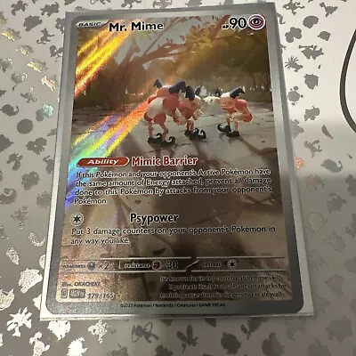 Pokémon TCG Mr. Mime Scarlet & Violet-151 179/165 Holo Illustration Rare • $7.50