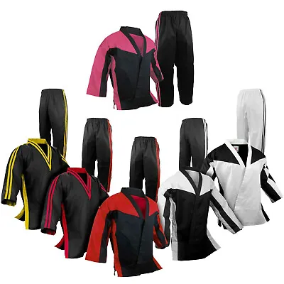 Karate Taekwondo Demo Team Uniform Gi Freestyle Competition Martial Arts Suits • $37.99