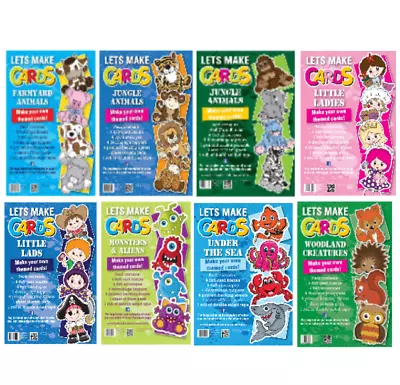 £6.99 • Buy Lets Make Cards Kits Animals Characters Childrens Card Making Crafts Activities