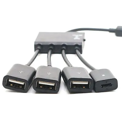 Micro USB HUB Adaptor With Power Powered Charging OTG Host Cable Cord Adapter • $3.95