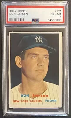 1957 Topps #175 Don Larsen New York Yankees PSA 6 • $69.95