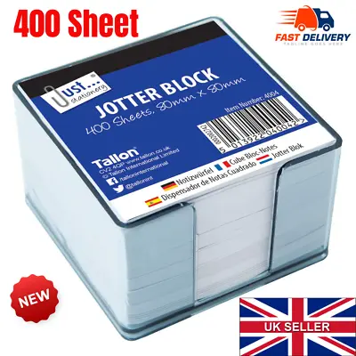 UK 400 Sheet Jotter Block In Jotter Block 400 Sheets In Plastic Cas High Qualit • £4.79