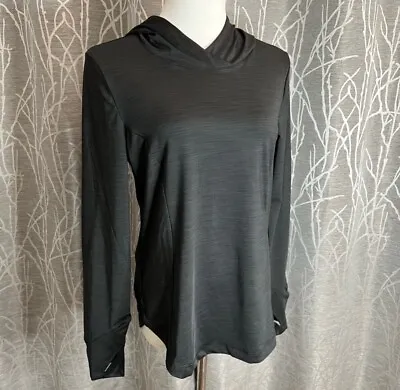 NWT 90 Degree By Reflex Active Hooded Pullover Top Womens Size M Charcoal Gray • $3.99