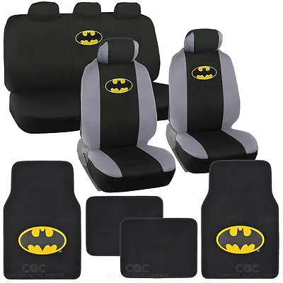 Officially Licensed Batman Full Set Seat Cover Floor Mat W. Car Accessory • $54.95