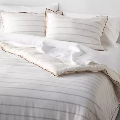 Hearth And Hand Magnolia Ticking Stripe Comforter Set 3pc Full / Queen • $44.99