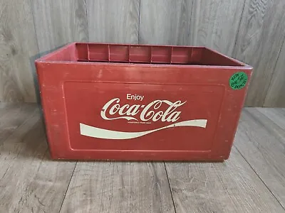 Coca Cola Plastic Bottle Crate Vintage Red Stackable Sturdy 76 1970's 1980's • £36.99