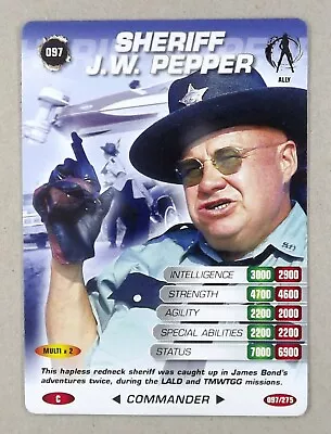 1 X 007 Spy Card # 097 Sheriff JW Pepper - Clifton James • $2.58