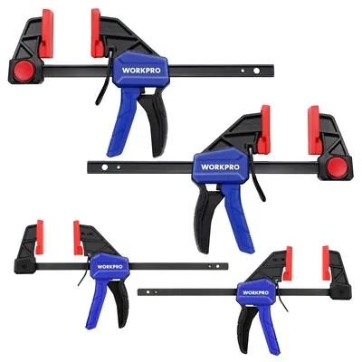 4PC Mini Bar Clamps Light-Duty F Clamp 6 (2) 4-1/2 (2) One-Handed Clamp/Spreader • $32.29