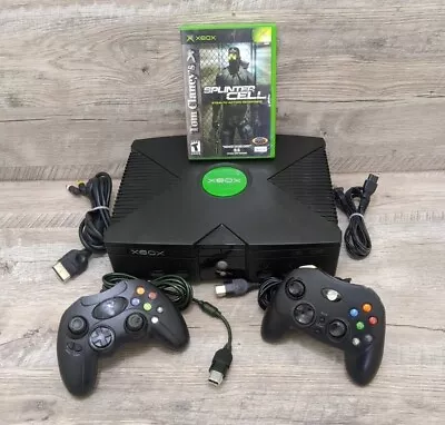 Microsoft Original Xbox Console With 2 Controllers & Splinter Cell Game (Tested) • $99.95