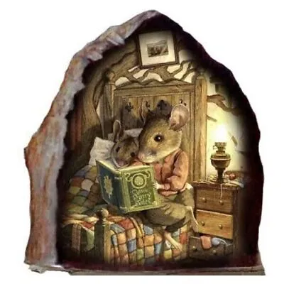 Mother Reading To Child 3D Mouse Wall Art Cute Baseboard Decal Hole • $4.88