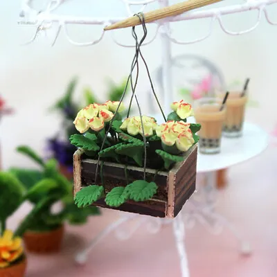 1:12 Scale Dollhouse Miniature Clay Potted Plants Flowers Garden Accessories • $10.69