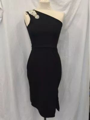 Women's Quiz Black Dress 8 CG D07 • £7.99
